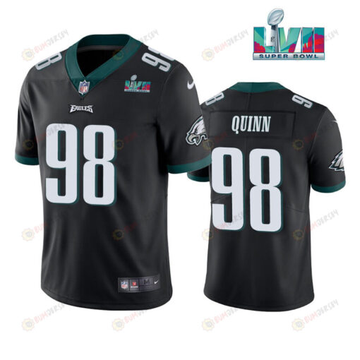 Robert Quinn 98 Philadelphia Eagles Super Bowl LVII Vapor Limited Men Jersey - Black