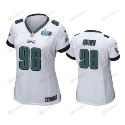 Robert Quinn 98 Philadelphia Eagles Super Bowl LVII White Game Jersey - Women