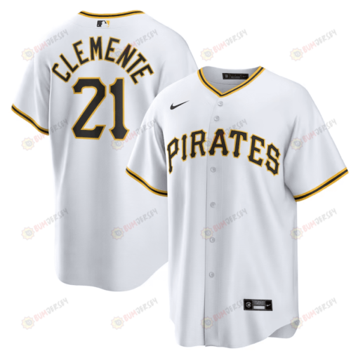 Roberto Clemente 21 Pittsburgh Pirates Home Men Jersey - White