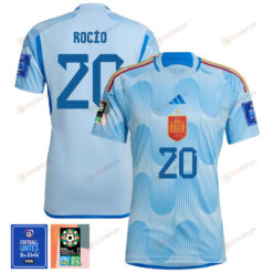 Roc?o G?lvez 20 Spain 1 Star FIFA Patch Women's National Team 2023-24 World Cup Away WOMEN Jersey