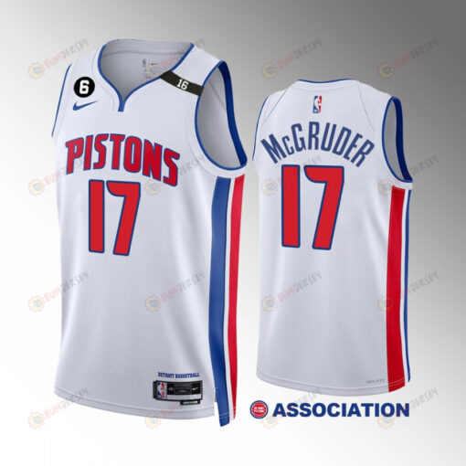 Rodney McGruder 17 Detroit Pistons White Association Edition Jersey 2022-23 Swingman