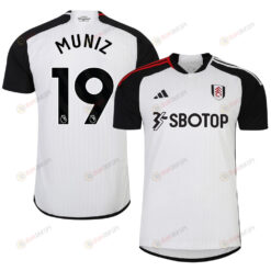 Rodrigo Muniz 19 Fulham FC 2023-24 Premier League Home Men Jersey - White