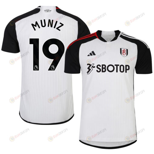 Rodrigo Muniz 19 Fulham FC 2023-24 Premier League Home Men Jersey - White