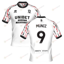 Rodrigo Muniz 9 Middlesbrough 2022-23 Third Jersey - White