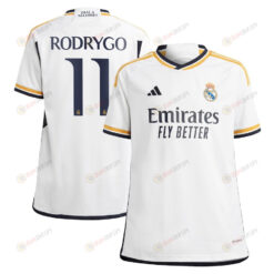 Rodrygo 11 Real Madrid 2023-24 Home Jersey - White