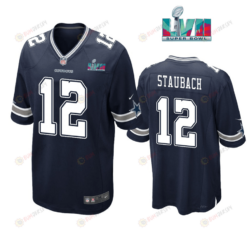 Roger Staubach 12 Dallas Cowboys Super Bowl LVII Super Bowl LVII Navy Men's Jersey