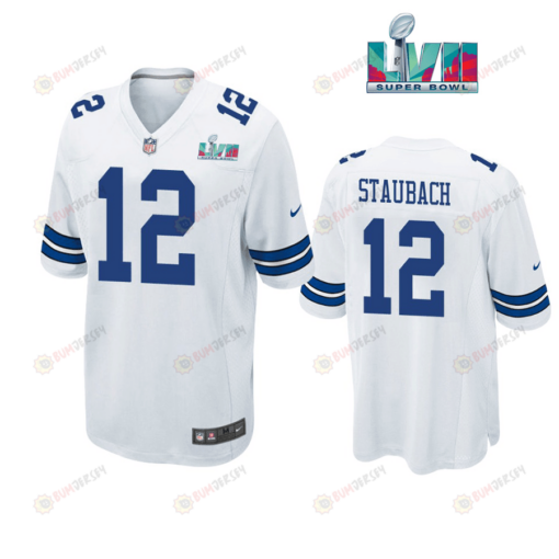 Roger Staubach 12 Dallas Cowboys Super Bowl LVII Super Bowl LVII White Men's Jersey