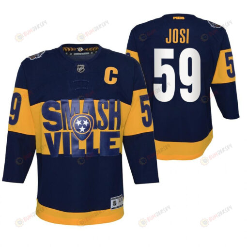 Roman Josi 59 Predators 2022 Stadium Series Youth Navy Primegreen Jersey Jersey