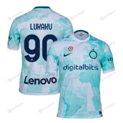 Romelu Lukaku 90 Inter Milan 2022/23 Away Men Jersey - Light Green