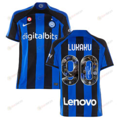 Romelu Lukaku 90 Inter Milan Photos And Sign 2022-23 Home Men Jersey