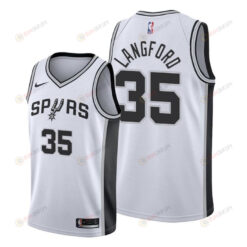 Romeo Langford 35 San Antonio Spurs Association Edition White Jersey 2022 Trade - Men Jersey