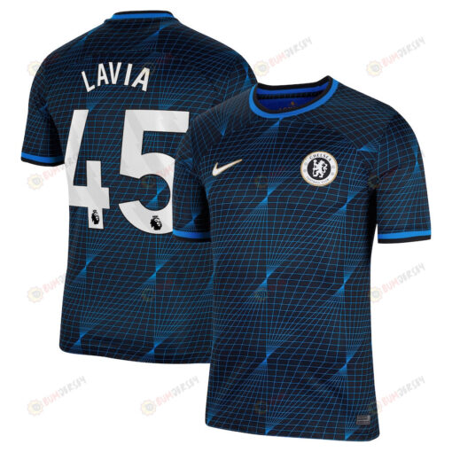 Rom?o Lavia 45 Chelsea 2023/24 Away Men Jersey - Navy