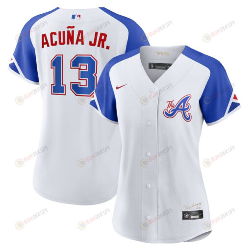 Ronald Acu?a Jr. 13 Atlanta Braves 2023 City Connect Women Jersey - White