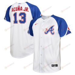 Ronald Acu?a Jr. 13 Atlanta Braves 2023 City Connect Youth Jersey - White