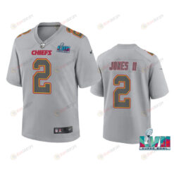 Ronald Jones II 2 Kansas City Chiefs Super Bowl LVII Youth Atmosphere Game Jersey - Gray