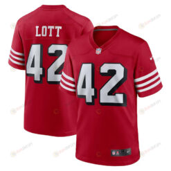 Ronnie Lott 42 San Francisco 49ers Retired Alternate Game Jersey - Scarlet