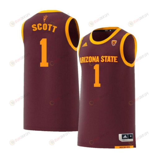 Roosevelt Scott 1 Arizona State Sun Devils Retro Basketball Men Jersey - Maroon