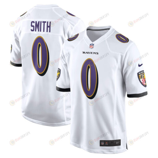 Roquan Smith 0 Baltimore Ravens Game Men Jersey - White