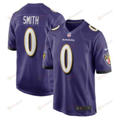 Roquan Smith 0 Baltimore Ravens Team Game Men Jersey - Purple