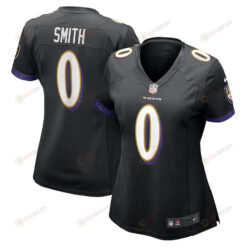 Roquan Smith 0 Baltimore Ravens Women's Team Game Jersey - Black