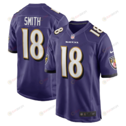 Roquan Smith 18 Baltimore Ravens Game Player Jersey - Purple