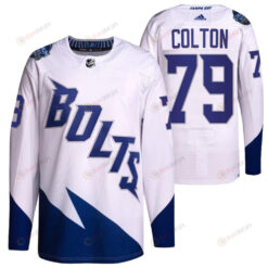 Ross Colton 2022 Stadium Series Lightning 79 White Primegreen Jersey Jersey