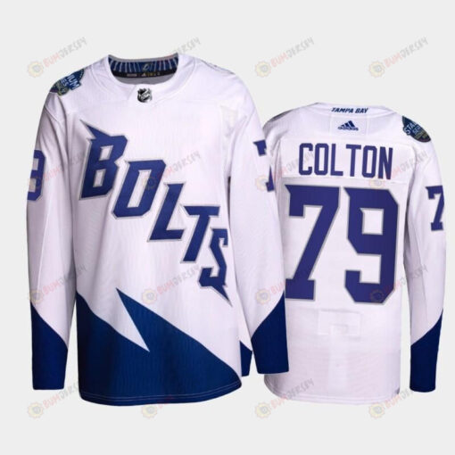 Ross Colton Lightning 2022 Stadium Series White Primegreen Jersey