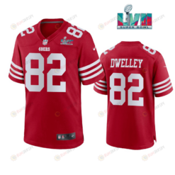 Ross Dwelley 82 San Francisco 49Ers Super Bowl LVII Scarlet Men's Jersey