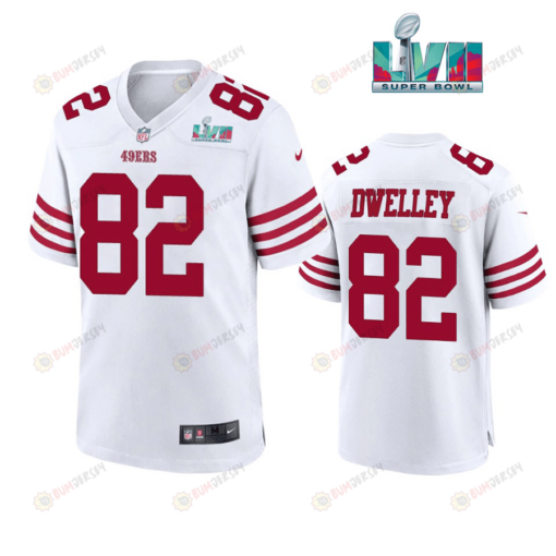 Ross Dwelley 82 San Francisco 49Ers Super Bowl LVII White Men's Jersey