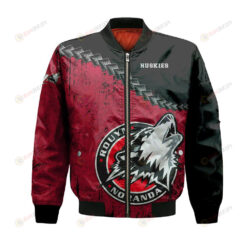 Rouyn-Noranda Huskies Bomber Jacket 3D Printed Grunge Polynesian Tattoo