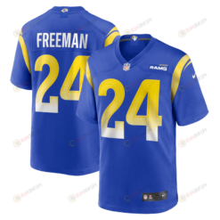 Royce Freeman 24 Los Angeles Rams Game Men Jersey - Royal