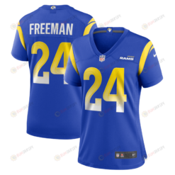 Royce Freeman 24 Los Angeles Rams Women's Game Jersey - Royal