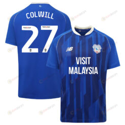 Rubin Colwill 27 Cardiff City FC 2023-24 Home Men Jersey - Blue