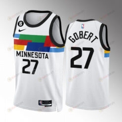 Rudy Gobert 27 Minnesota Timberwolves City Edition White Men Jersey 2022-23 Swingman