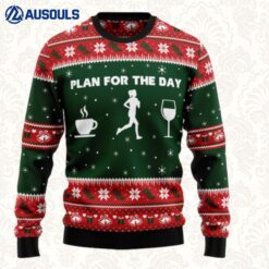 Running Plan For The Day Ugly Sweaters For Men Women Unisex