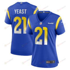 Russ Yeast Los Angeles Rams Women's Game Player Jersey - Royal