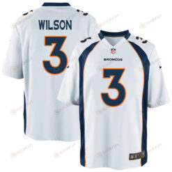 Russell Wilson 3 Denver Broncos White Game Jersey Jersey
