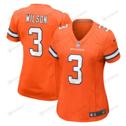 Russell Wilson 3 Denver Broncos Women's Game Jersey - Orange