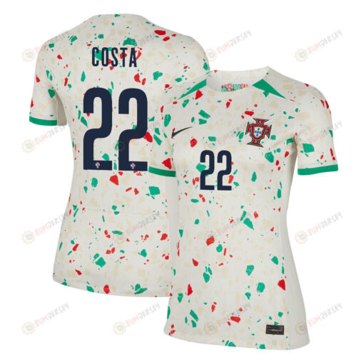 Rute Costa 22 Portugal Women's National Team 2023-24 World Cup Away Women Jersey