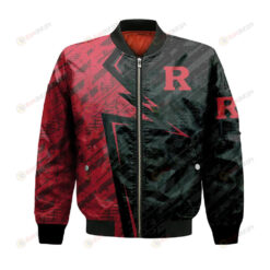 Rutgers Scarlet Knights Bomber Jacket 3D Printed Abstract Pattern Sport