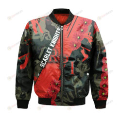 Rutgers Scarlet Knights Bomber Jacket 3D Printed Sport Style Keep Go on