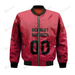 Rutgers Scarlet Knights Bomber Jacket 3D Printed Team Logo Custom Text And Number
