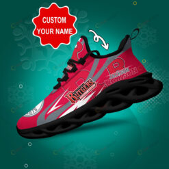 Rutgers Scarlet Knights Logo Line Pattern Custom Name 3D Max Soul Sneaker Shoes