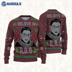 Ruth Bader Ginsburg Rbg Christmas Knitting Pattern Pattern Christmas Ugly Sweaters For Men Women Unisex
