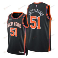 Ryan Arcidiacono 51 New York Knicks 2022 City Edition Black Jersey 75th Diamond - Men Jersey