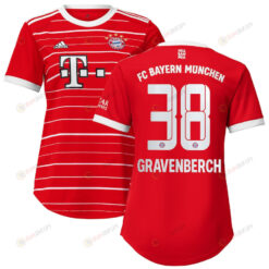 Ryan Gravenberch 38 Bayern Munich Women 2022/23 Home Jersey - Red