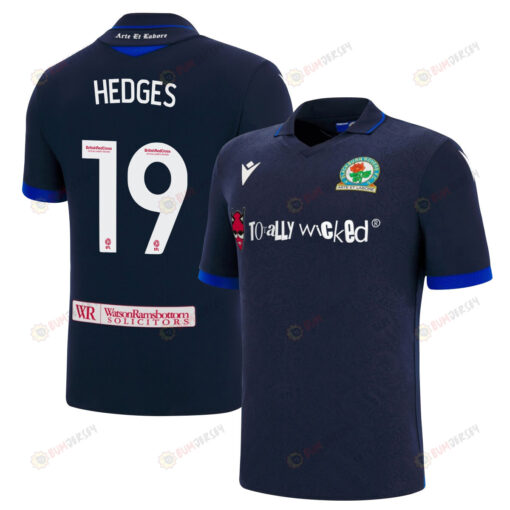 Ryan Hedges 19 Blackburn Rovers 2022-23 Away Jersey - Navy