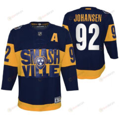 Ryan Johansen 92 Predators 2022 Stadium Series Youth Navy Primegreen Jersey Jersey