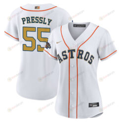 Ryan Pressly 55 Houston Astros 2023 Women Jersey - White/Gold