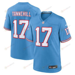 Ryan Tannehill 17 Tennessee Titans Oilers Throwback Alternate Game Men Jersey - Light Blue